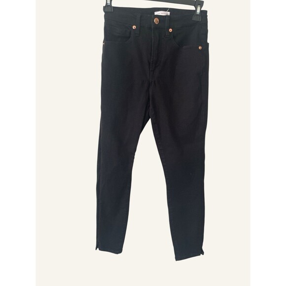 GOOD AMERICAN Good Waist Crop Jeans Side Slits Black Denim Women’s Size 4/27 - Picture 3 of 6